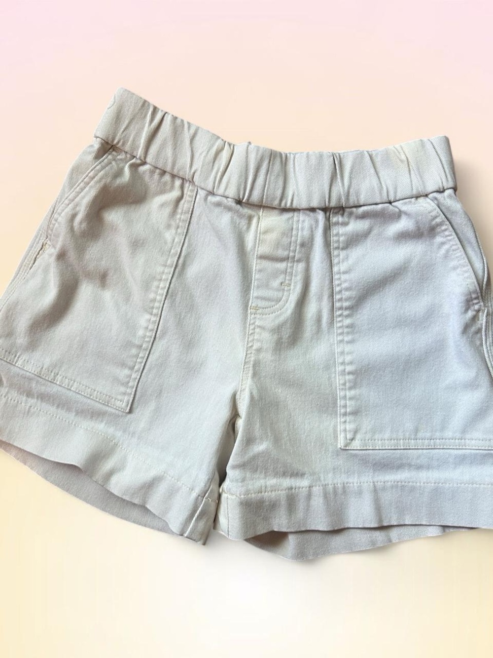 Vintage Retro Lee Cream High-Waist Summer Hiking Shorts